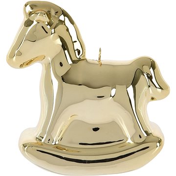 

H&L Vánoční dekorace - houpací koník, zlatý, 6 cm