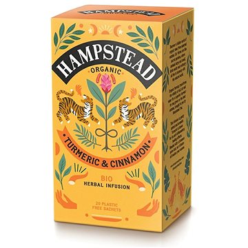 

Hampstead Tea BIO Bylinný čaj kurkuma a skořice 20 ks