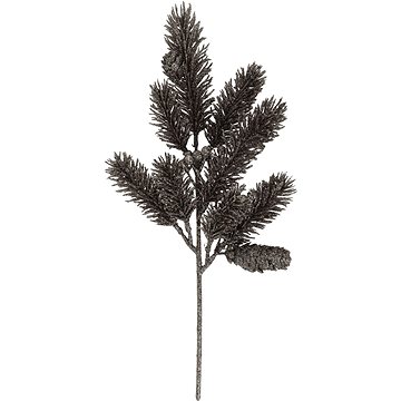 

H&L Vánoční dekorace - větvička borovice, tmavá káva, 37 cm