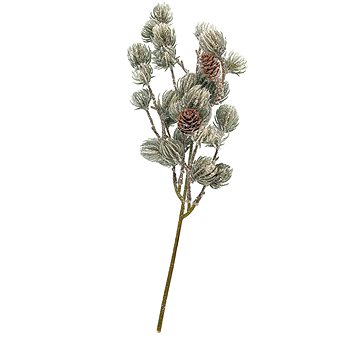 

H&L Vánoční dekorace - větvička borovice, zelená, se šiškami, 36 cm
