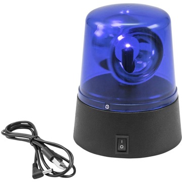 

Eurolite LED mini policejní maják modrý, USB/Baterie