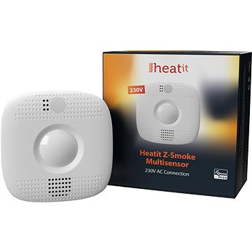 

HEATIT Z-Smoke Multisensor 230VAC Bílá, Z-Wave kouřový senzor