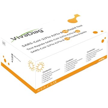 

VivaDiag Antigenní test 3v1 Chřipka A/B/SARS-CoV-2, výtěrový test 25 ks