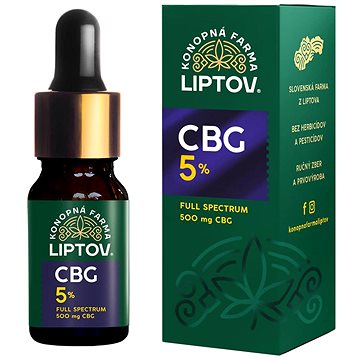 

Konopná farma Liptov CBG olej 5% full spectrum
