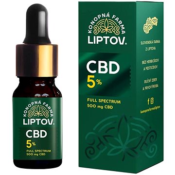 

Konopná farma Liptov CBD olej 5 % full spectrum