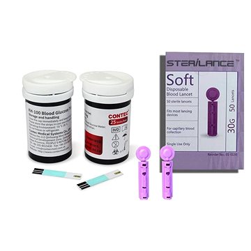 

Contec Sada příslušenství ke glukometru, 50 proužků, 50 lancet