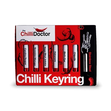 

The Chilli Doctor Chilli Keyring - Dárkový box s nerezovou klíčenkou