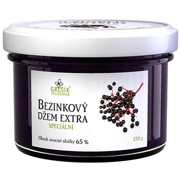 

Valdemar Grešík - Džem Bezinkový BIO ovocná složka 65 % méně sladký