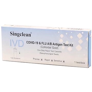 

Singclean 3v1 Chřipka A/B/SARS-CoV-2 výtěrový test - 1 ks