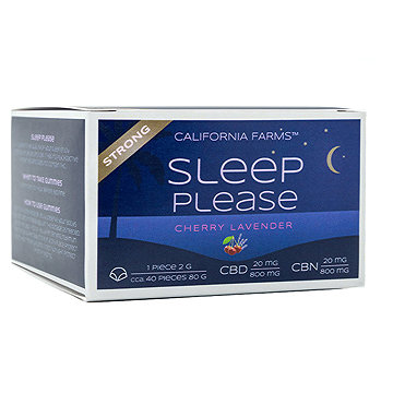 

California Farms Sleep please Želé STRONG, 800 mg CBD, 800 mg CBN