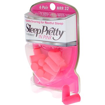 

HEAROS Sleep Pretty in Pink Ear Plugs NRR 32db 6 Pairs