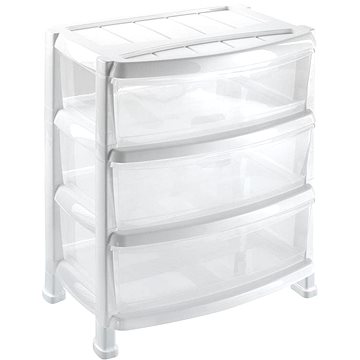 

HEIDRUN Regál se šuplíky 55 × 40 × 60,54 cm bílý, plast