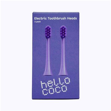 

HELLO COCO Náhradní hlavice k zubnímu kartáčku fialová