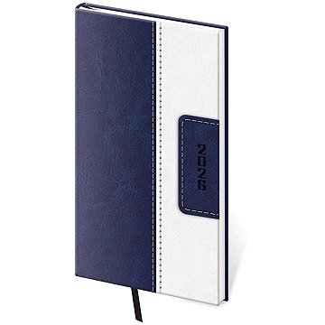 Helma Classic týdenní 2026, modro/bílý, kapesní, 8 × 15 cm