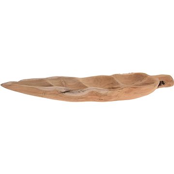 

H&L Dřevěná dekorační mísa LEAF, 60 cm, teak