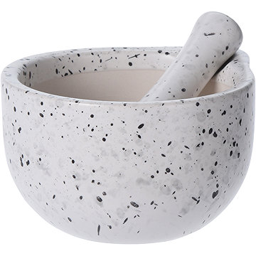 

H&L Hmoždíř StoneLook 330 ml, kamenina, žulový efekt – bílý