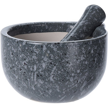 

H&L Hmoždíř StoneLook 330 ml, kamenina, žulový efekt – tmavě šedý