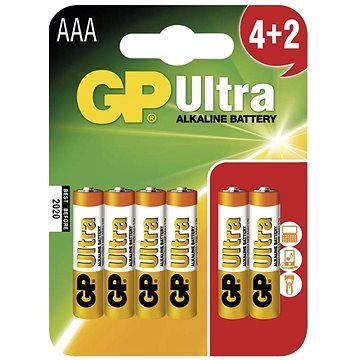 GP Ultra Alkaline LR03 (AAA) 4+2ks v blistru - Jednorázová baterie