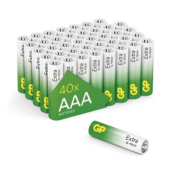 

GP Alkalická baterie GP Extra AAA (LR03), 40 ks