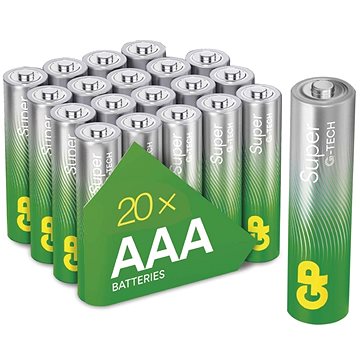 

GP Alkalická baterie Super AAA (LR03), 20 ks