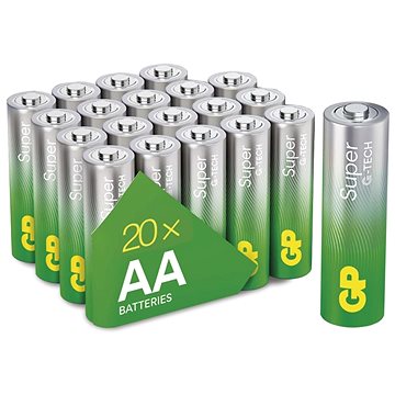 

GP Alkalická baterie Super AA (LR6), 20 ks