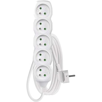 

EMOS Prodlužovací kabel – 5 zásuvek, 2m, bílý