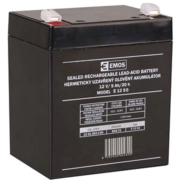 

EMOS Bezúdržbový olověný akumulátor 12 V/5Ah, faston 6,3 mm