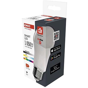 

EMOS Chytrá LED žárovka GoSmart A60 E27 11 W (75 W) 1 050 lm RGB stmívatelná Zigbee