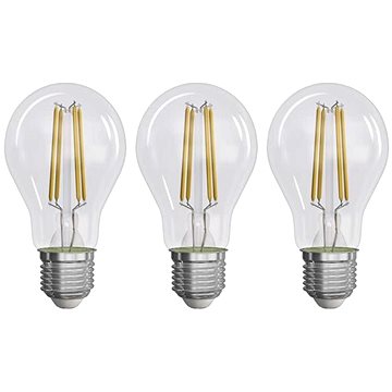 

EMOS Filament A60 A CLASS / E27 / 5 W (75 W) / 1 060 lm / neutrální bílá, 3 ks