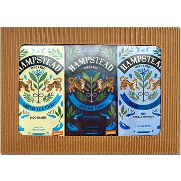 

Hampstead Tea BIO Dárkový balíček kořeněných CHAI čajů 3 × 20 ks