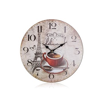 

HOME DECOR Nástěnné hodiny Cafe Paris 34 cm