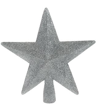 

H&L Špička na vánoční stromek HVĚZDA 19 cm, stříbrné