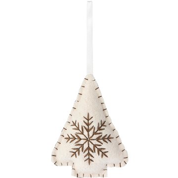 

H&L Vánoční ozdoby - závěsný strom, smetanový, 10 cm