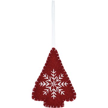 

H&L Vánoční ozdoby - závěsný strom, červený, 10 cm