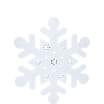 

H&L Vánoční dekorace LED - sněhová vločka, Hangdeco, bílá, 35 cm