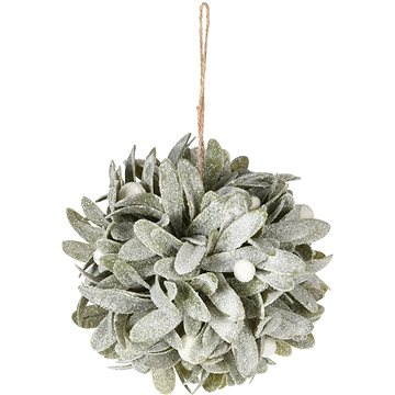 

H&L Vánoční dekorace - závěsná dekorační koule Leaf, bílé bobule, 11 cm