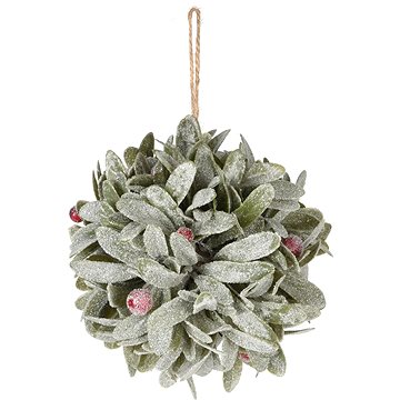 

H&L Vánoční dekorace - závěsná dekorační koule Leaf, červené bobule, 11 cm