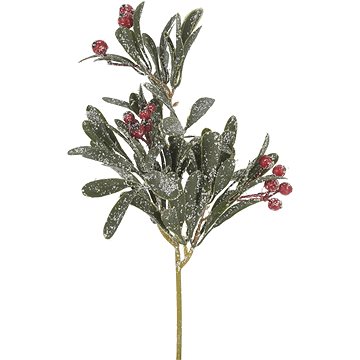 

H&L Vánoční dekorace - větvička s bobulemi, zelená, 34 cm