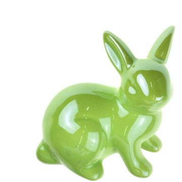 

DOMMIO Velikonoční dekorace - Keramický zajíček, zelený, 7,4 cm