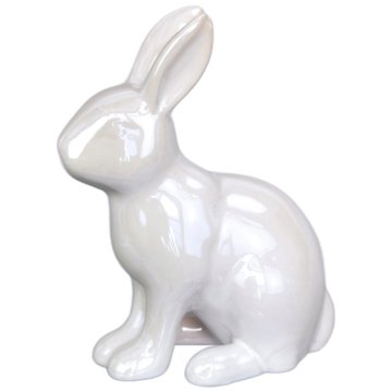 

DOMMIO Velikonoční dekorace - Zajíc keramický, bílý, 13 cm