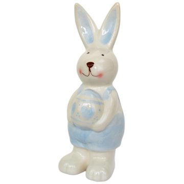 

DOMMIO Velikonoční dekorace - Zajíček keramický s vajíčkem, 15 cm