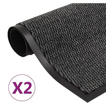 

Shumee Protiprachové všívané 2 ks obdélník 120 × 180 cm antracit