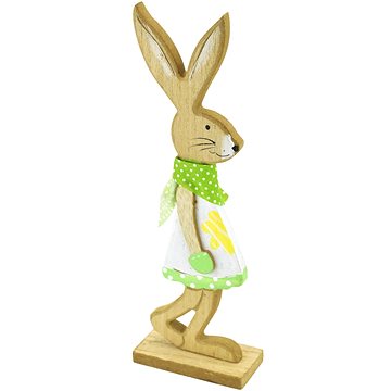 

DOMMIO Velikonoční dekorace - Zaječice se zeleným šátkem, 24 cm