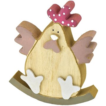 

DOMMIO Velikonoční dekorace - Slepička na houpačce, fialová, 15 cm