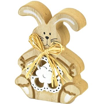 

DOMMIO Velikonoční dekorace - Zajíček s kytičkou, 11,5 cm