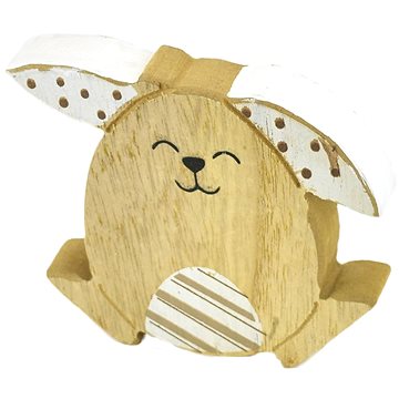 

DOMMIO Velikonoční dekorace - Dřevěný tančící zajíček, 11 cm