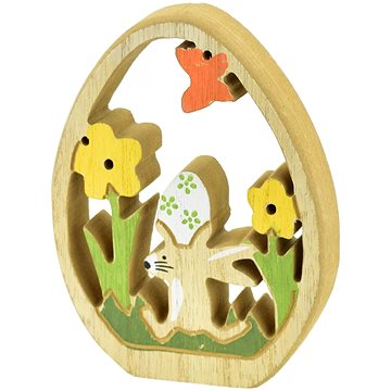 

DOMMIO Velikonoční dekorace - Vajíčko se zajíčkem, 15 cm