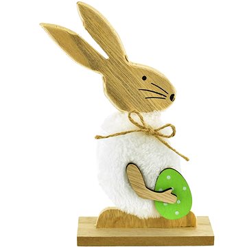 

DOMMIO Velikonoční dekorace - Zajíc plyšový s vajíčkem, 22 cm
