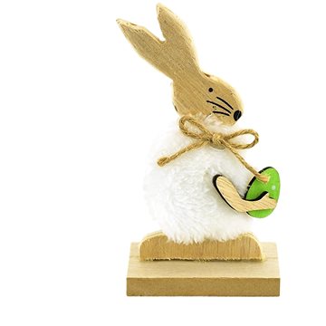 

DOMMIO Velikonoční dekorace - Zajíček plyšový s vajíčkem, 13 cm