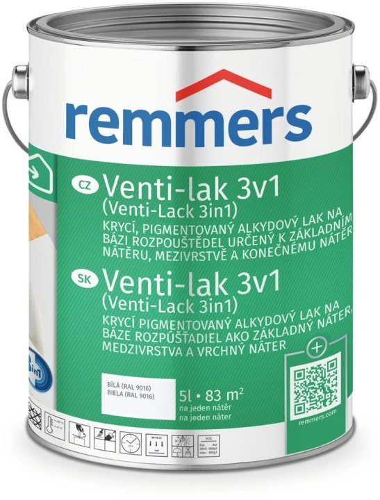 

Remmers Venti-Lak 3 v 1, 5,0 l, bílý RAL 9016